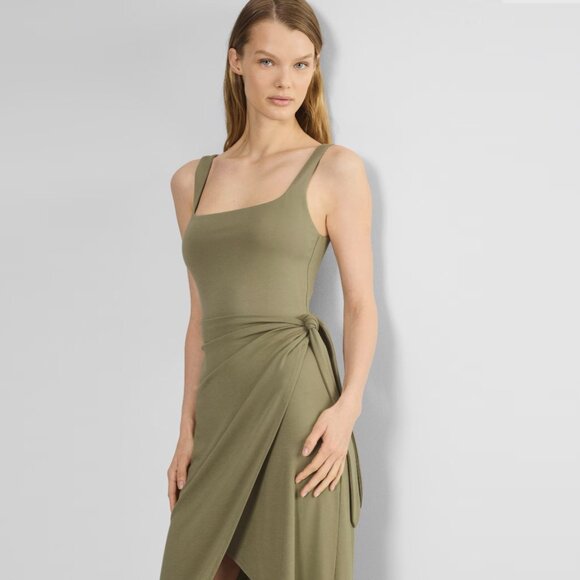 BNWT Aritzia Saturn Midi Dress in Sundried Olive - Picture 3 of 8